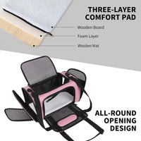Cat Dog Carriers Soft-Sided - 20.0"L x 13.0"W x 13.0"H / pink - image 2