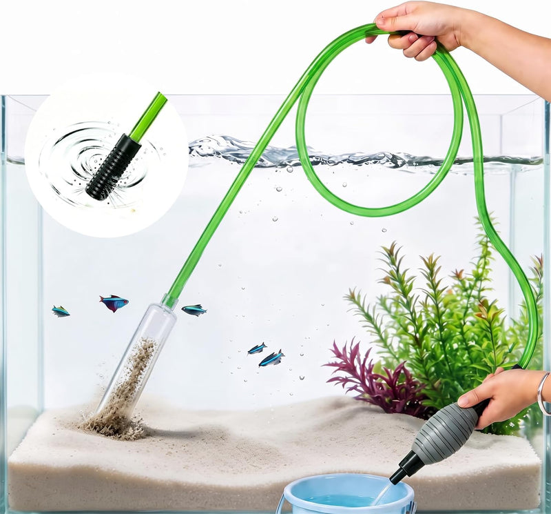 boxtech Fish Tank Water Change, Aquarium Gravel Vacuum Siphon