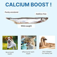 Puppyluv Treat - Freeze Dried Capelin Dog & Cat Treats, Rich Fish Oil with Omega 3 Fatty Acides to Support Skin and Coat, Whole Fish, Grain Free, 2.3oz