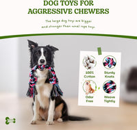 Dog Rope Toy for Large Dogs Heavy Duty Dog Chew Toys for Aggressive - 1 Pack-Medium / Medium - image 2