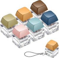 6 Pcs Keyboard Fidget Toy Keyboard Fidget Keychain - Morandi / Classic / 6