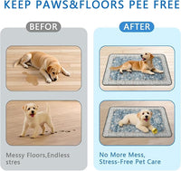 Washable Pee Pads for Dogs 2 Pack, Absorbent Reusable Puppy Pads Waterproof, Leakproof & Non-Slip Whelping Pad, Potty Training Pads for Dogs Playpen Mat 24x36