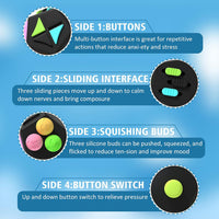 Fidget Dodecagon-12 Sided Fidget Toy Cube for Kids - B2 Black Colorful - image 2