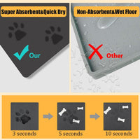 18"×30" Dog Food Mat-Absorbent Dog Mat for Food and Water - Brown-GT / 18"L x 30"W - image 2