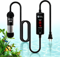 AquaMiracle 100W Dual LED Display Small Aquarium Heater for 10-20 Gal - 1-3 Gal Tanks