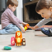 HYCLES Nesting Dolls Russian Matryoshka Wood Stacking Nested Set - ⑤ lion - image 4