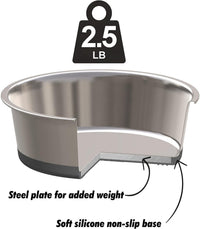 2.5 lb Weighted Dog Bowl, No Slip, No Tip - image 2
