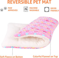 Mora Pets Cat Bed Ultra Soft Dog Crate Pad Star Print 14 x 17.5 inch - 42-Inch / Pink - image 2