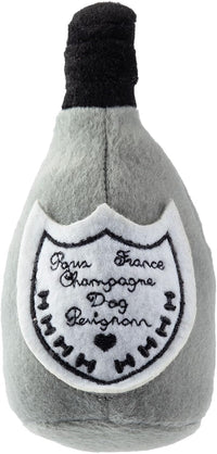 Haute Diggity Dog Woofford Reserve Bottle Plush Dog Toy - Dog Perignonn (Gray) / Small