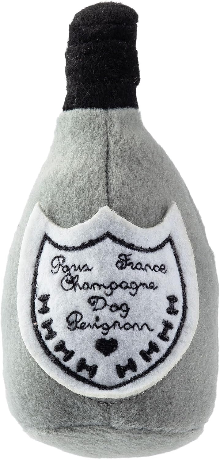 Haute Diggity Dog Woofford Reserve Bottle Plush Dog Toy - Dog Perignonn (Gray) / Small