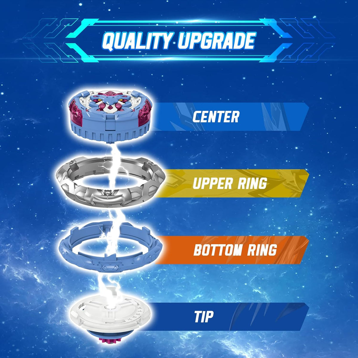 Infinity Nado sword launcher spinning top, Gale Wings metal battle top with sword-shaped launcher - view 25