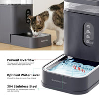 2.2 Gallon Automatic Dog Water Dispenser with Stainless Steel Bowl – Essentials for Dogs - Grey / 1.7 Gallon - image 4