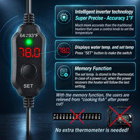 AquaMiracle 5V/2A USB 10W Super Mini Aquarium Heater for Tanks up - ≤ 4 Gal Tanks - image 4