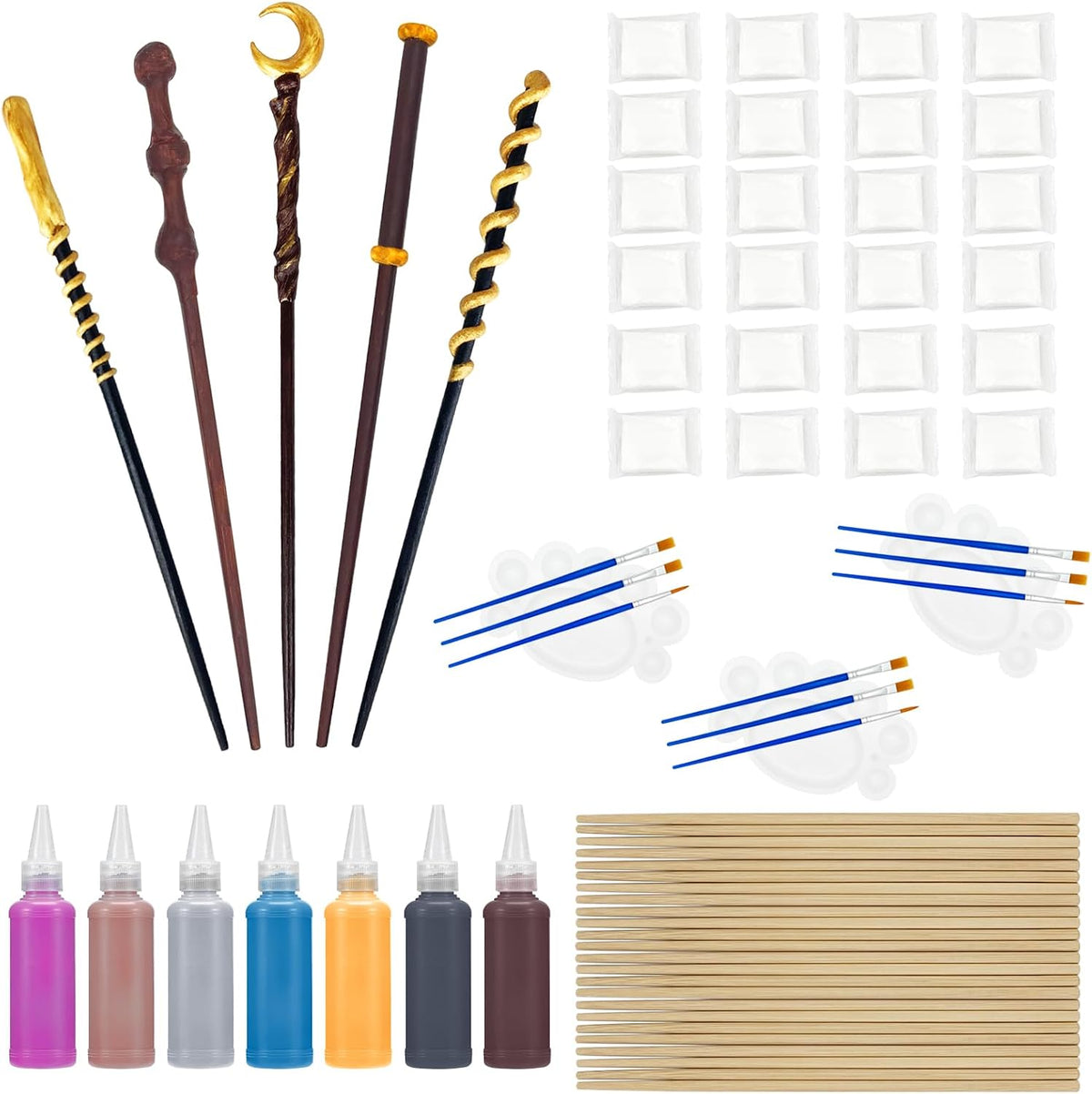 Maikoi Magic Wand Making Kit for Kids Adults DIY Craft Set Wizard - 24-Wands