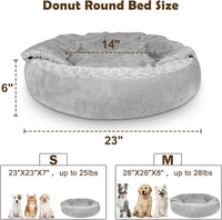 JOEJOY Small Dog Bed Cat Bed with Hooded Blanket - S(23" x 23" x 7") / Grey - image 2