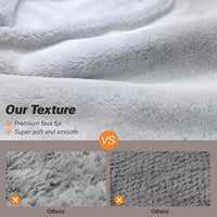 Soft Touch Orthopedic Dog Bed for Medium Dogs with Faux Fur Top, Waterproof Pet Couch Bed with Removable Washable Cover and Supportive Foam Filling (Grey, Medium)
