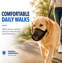 Dog Muzzle, Soft Air Mesh Muzzles for Large Sized Dogs - Black / M - image 4