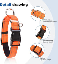 Reflective Martingale Dog Collars. Dog Collar with Quick Release - L:1" Wide for 18.5"-26.5" Neck / Orange - image 3