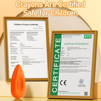Four Candies Crayons for Toddlers 1-3, Water-Drop Easy-Grip - 12 Colors - image 2