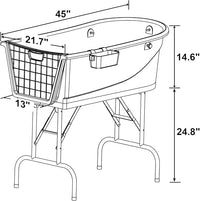 SHELANDY 45" Pet Grooming Bathtub Dog Wash Station | Heavy Duty Bathing Tub (Bathtub Only)