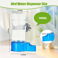 2 Pack Automatic Bird Cage Water Dispenser - Blue / 2PCS Water Dispenser - image 2
