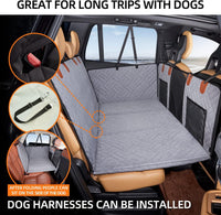 Hard Bottom Dog Car Seat Cover for Back Seat - Grey / For Car/SUV/Small Truck - image 3
