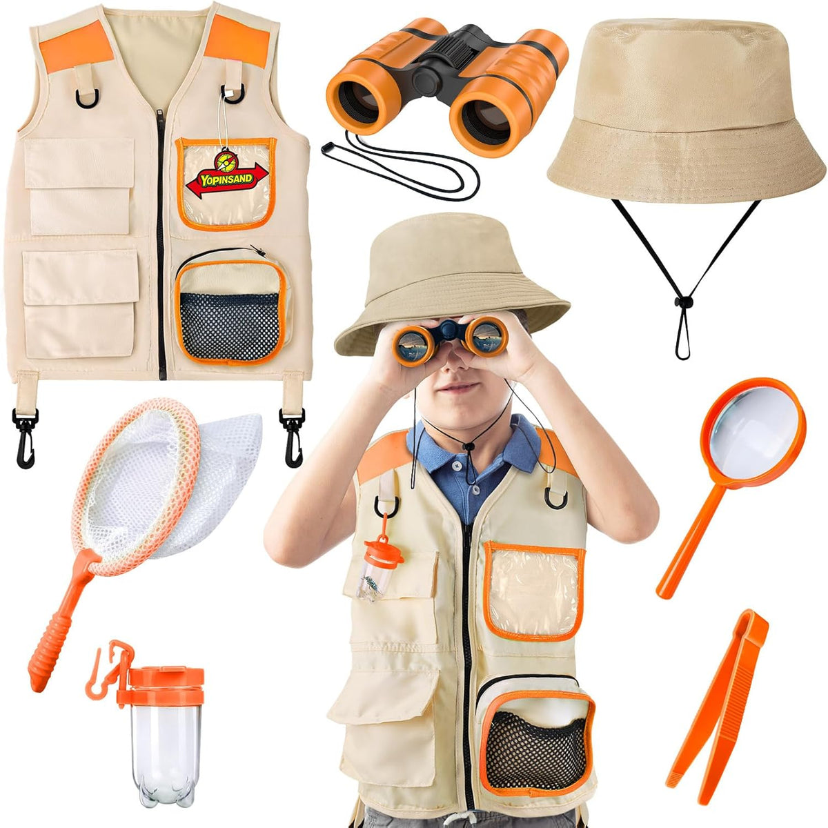 YOPINSAND Kids Explorer Kit & Bug Catcher Kit - Orange