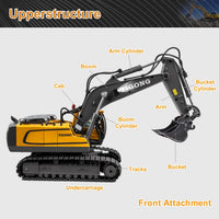 Dwi Dowellin Rc Bulldozer Toys for Boys - Excavator H - image 4