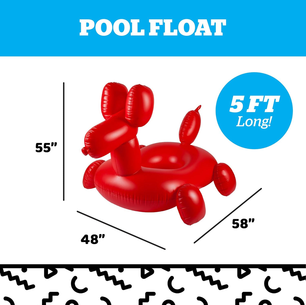 BigMouth Inc. Giant Balloon Animal Pool Float, Over 4' Wide - image 3