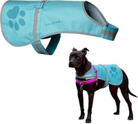 Dog Reflective Vest – Hi-Vis Fluorescent Visibility That Helps to Safeguard Your Pet On/Off Leash in Urban & Rural Areas (Teal, Large)