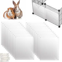 Oncpcare 12 Pack Rabbit Cage Urine Guard 10'' x 8.2'' Pet Plastic - 24pcs