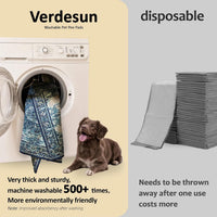 Washable Pee Pads for Dogs, Reusable Puppy Potty Training Pads - Blue/Multi / 24" ×36"(pack of 2) - image 3