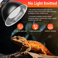 150W Reptile Heat Lamp, Pack of 2 Ceramic Heat Emitters for Reptile Geckos, Lizard, Iguana, Bearded - 150 Watts / 2pcs/White - image 2