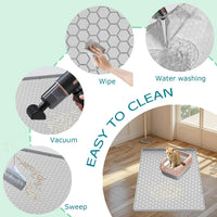 Cat Litter Mat, Silicone Large Cat Mat for Litter Box - 25"L x 19"W / Light Grey - image 3