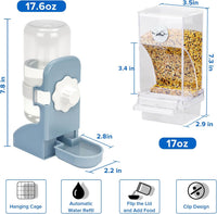 Lemtrflo No Mess Bird Feeder Water Dispenser Set - blue - image 4