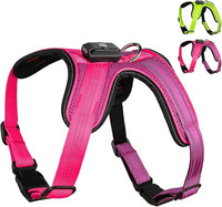 Light Up Dog Harness, Rechargeable LED Dog Harness with Battery Level Indicator, Adjustable Reflective Safety Vest for Night Walking, Soft Mesh Lighted Harness for Medium Large Dogs(5-90lbs)