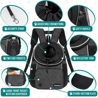 PetAmi Dog Front Carrier Backpack - Medium (15x8x15.5) / Dark Gray - image 4