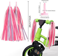 Bike Streamers Bike Tassels for Kids 1 Pair - Rose Pink - image 2