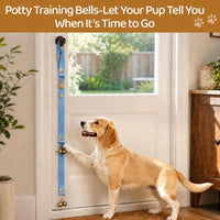 Kytely Leather Dog Doorbells to Go Outside - Blue - image 3