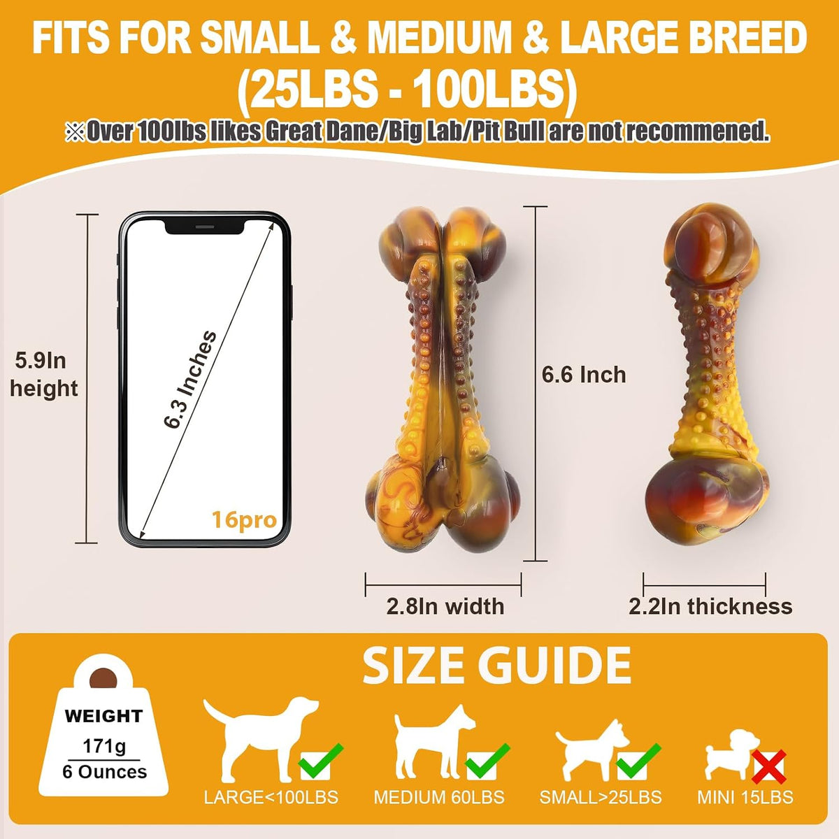 Dog Chew Toys for Aggressive Chewers - Bacon - image 2