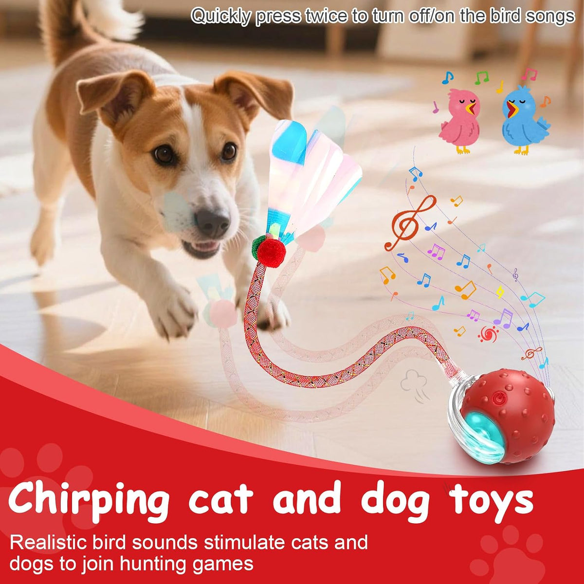 Interactive Cat Toys Smart Ball for Cats & Dogs! Now with 2 Rapid - Yellow＆Green - image 2