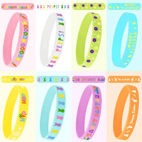JUNEBRUSHS 24pcs Halloween Silicone Bracelets - Easter Style - image 3