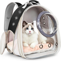 Bubble Cat Carrier Backpack - Black / Front Extension