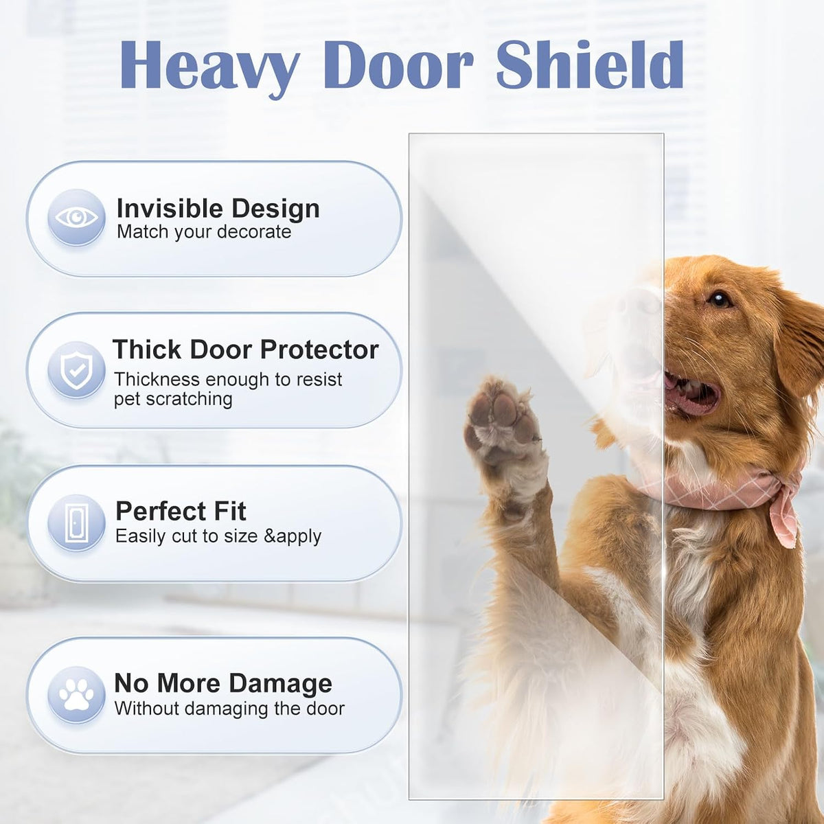 Door Scratch Protector from Dog Scratching - 400'' x 8.3'' - image 2