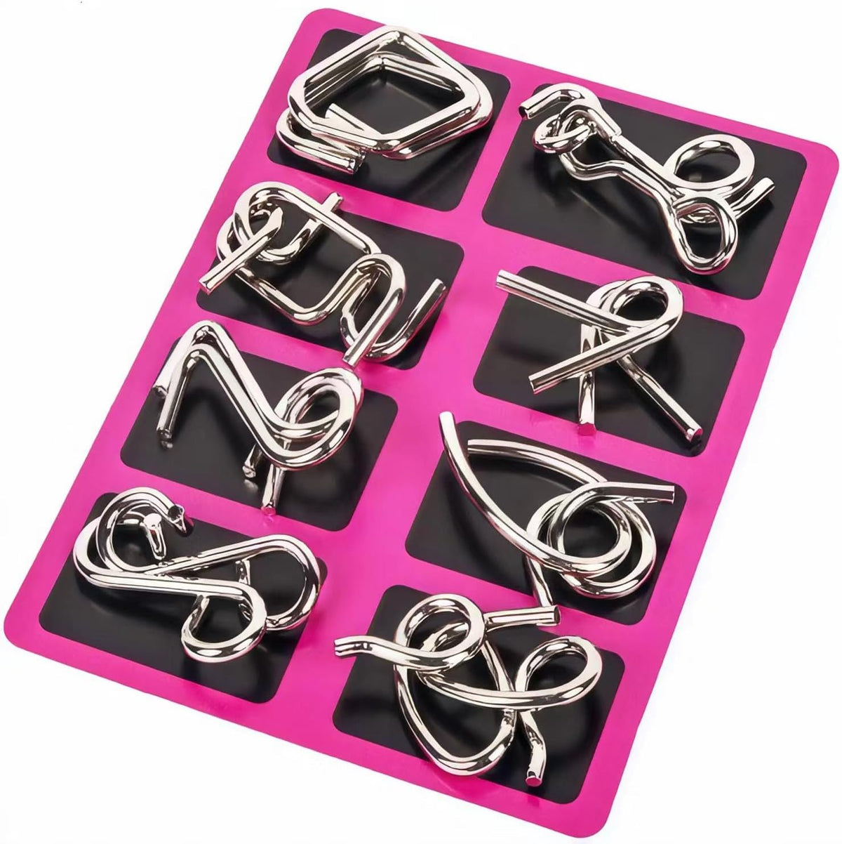 Metal Wire Puzzle Set of 24 with Pouch – Fun for Kids & Family - image 4
