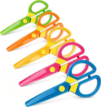 LovesTown 5 Pack Toddler Safety Scissors, Blunt Tip