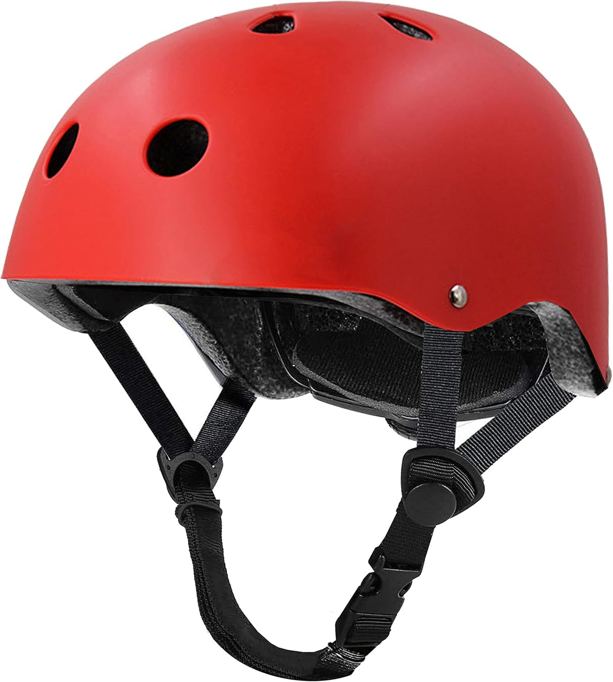Skateboard Helmet Impact Resistance Ventilation for Youth & Adults – Fun for Kids & Family - Red / Large