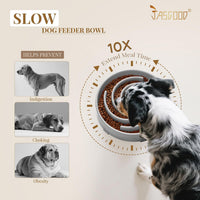 JASGOOD Slow Feeder Dogs Bowl for Large Medium Dogs - Large / E-Light Grey - image 3