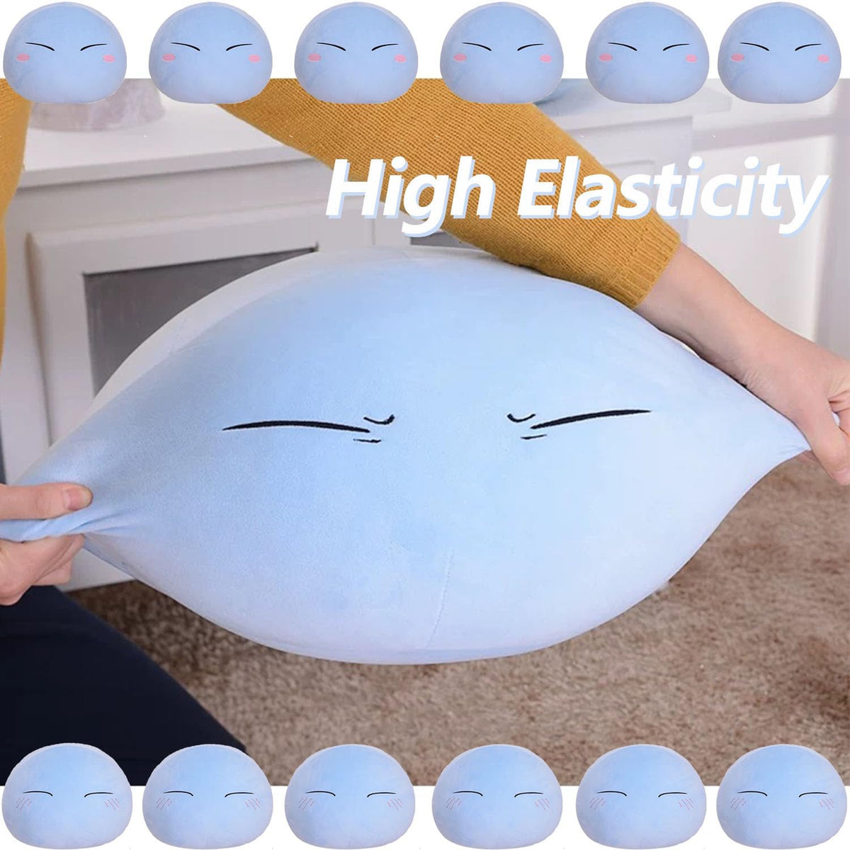Anime Slime Plushie Stuffed Doll Plush Pillows Plush Stuffed Doll - 11in / Happy - image 3