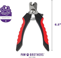 Ryan's Pet Supplies Paw Brothers Nail Clipper for Dogs and Cats, Pet Nail Clippers, Safe Grooming Tool, Professional Grade, Stainless Steel Blades, Saftey Guard, Large, 6.5 inches